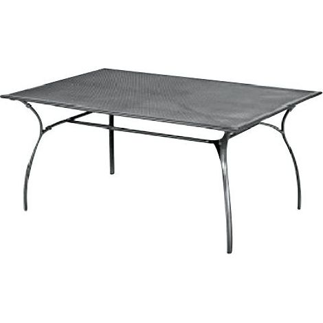 Tavolo bar in ferro color grigio antracite Ameno - 160x100 cm