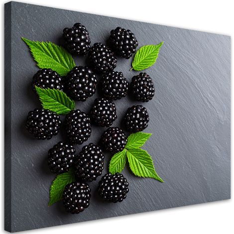 Tableau déco Mûres fruits nature 100x70 (1/4)