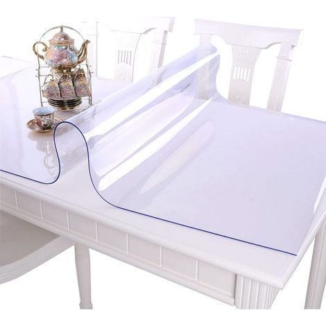 Nappe en PVC Transparent Film de Protection pour Meubles étanche Facile à Nettoyer d'épaisseur 1mm Taille 60 100cm (1/4)