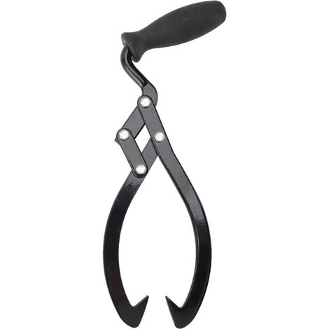 Pince à bûches de 25 cm (10 pouces) en acier robuste à 2 griffes pour le levage, la manutention et le transport de bûches et d'arbres (1/5)