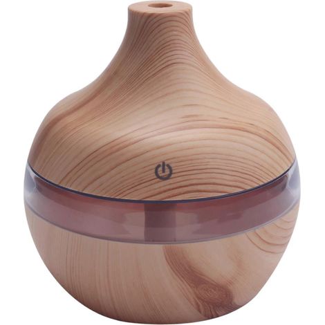 Humidificateur d'air USB effet bois, purificateur d'air en forme de goutte d'eau, diffuseur d'huiles essentielles, décoration intérieure originale, KNS effet bois (1/5)