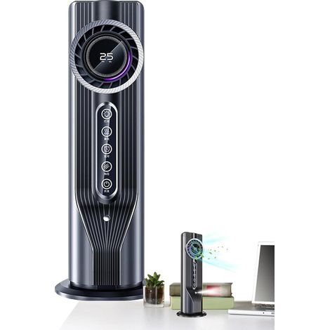 Climatiseur compact portable Petit climatiseur évaporatif silencieux pour bureau, voiture, camping, tente et intérieur extérieur (1/5)