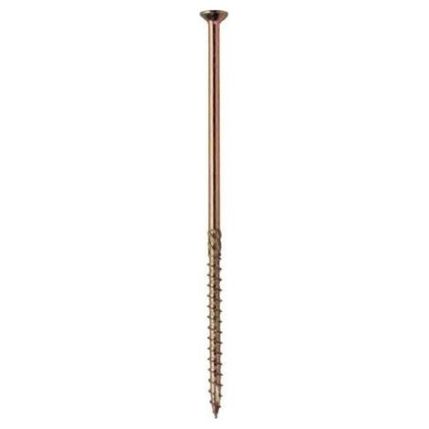 Vis charpente tête fraisée 6x150 mm zingué bichromaté – Acier trempé pour poutres lamellaires – Boîte de 100 unités