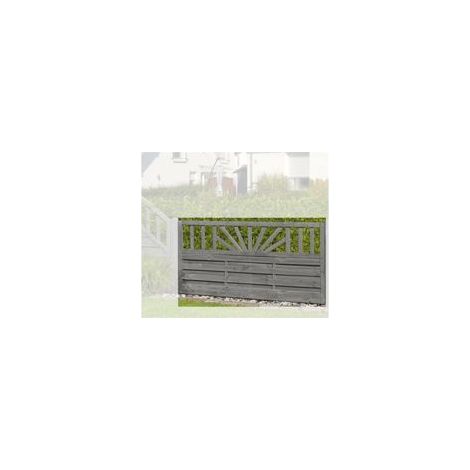 Vorgartenzaun Freiburg GRAU, B180 x H90 cm