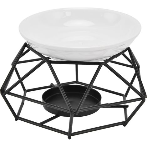 Brûleur d'huiles essentielles au design simple et élégant, pratique et facile à nettoyer, porte-bougie en métal pour l'aromathérapie à domicile. (1/5)