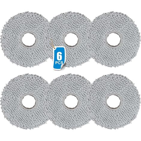 Lot de 6 chiffons de nettoyage pour robot aspirateur iRobo t Roomb a Plus 405 Combo +, Plus 505 Combo, accessoires de balai en microfibre lavables