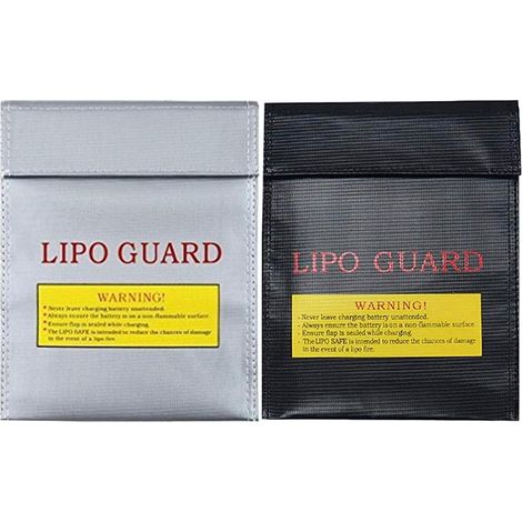Borsa ignifuga Lipo 2 pezzi Valigetta ignifuga impermeabile, Borsa di sicurezza per batteria al litio, Borsa di protezione per batteria Lipo, Proteggi oggetti di valore, Ricarica e trasporto sicuri (1/5)