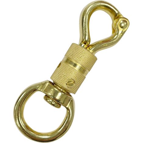 Moschettone antipanico con ghiera girevole in ottone