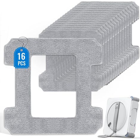16-teiliges Reinigungstuchset, kompatibel mit Ecovacs Winbot W2S/W2S Omni, waschbare Mikrofaser-Ersatztücher für Fensterreinigungsroboter, entfernt effektiv Flecken von Glas (1/5)