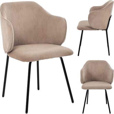 Fauteuil JUMIhome en velours côtelé pour salon ou salle à manger (1/5)
