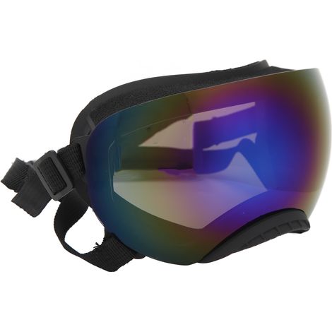 Hunde-Sonnenbrille, UV-Schutz, mit verstellbarem Riemen, für Welpen und mittelgroße bis große Tiere, blaue Gläser. (1/5)