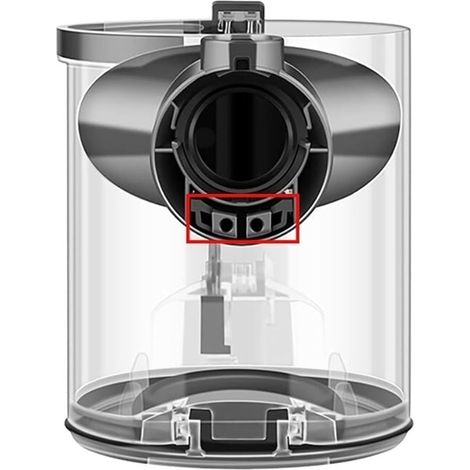 Cestino compatibile con Dyson V6 DC58/59/62/74: grande capacità, trasparente e a prova di perdite. (1/4)