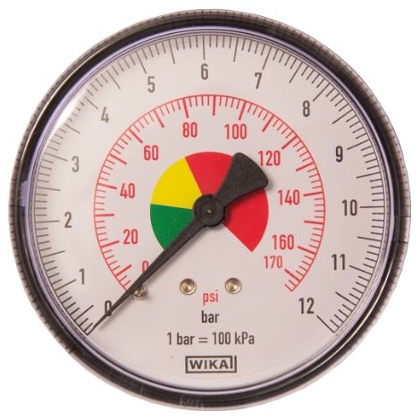 Manomètre de pression 0-12 bar Ø 63 mm