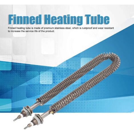 NALOOKAMIC Tube chauffant à ailettes en acier inoxydable en forme de U, chauffage rapide, Tube chauffant électrique à ailettes à haute efficacité thermique (1/4)