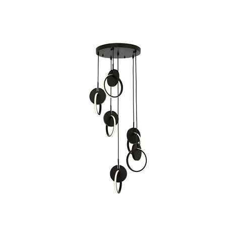 WellHome Lámpara de techo, metal, negro, colección Bled, 120x40x40, casquillo 6 x LED 3840Lm Ma