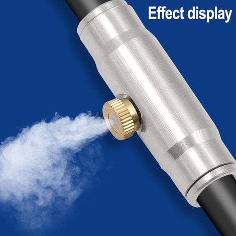 3/16 buse d'atomisation fine basse pression refroidissement humidification buse en laiton accessoires de buse tête de pulvérisation de jardin une pièce (1/2)