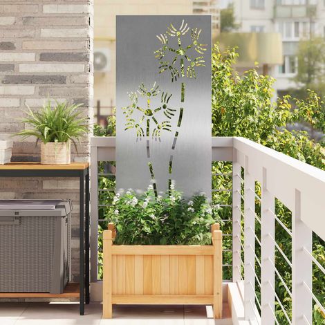 vidaXL Garden Privacy Screen Silver 50 x 140 cm Stainless steel (1/5)