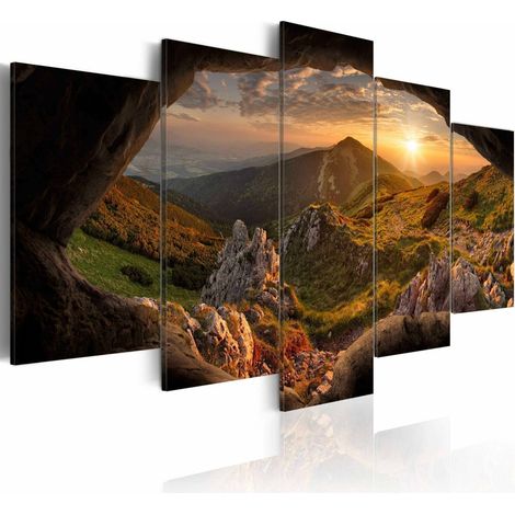 Tableau coucher de soleil dans la vallée - 200 x 100 cm (1/4)