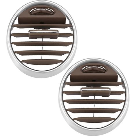 Linkes und rechtes Lüftungsgitter für das Armaturenbrett (Referenzen 1648301954 und 1648302154) für Mercedes-Benz GL ML X164, brauner Zierrahmen. (1/5)
