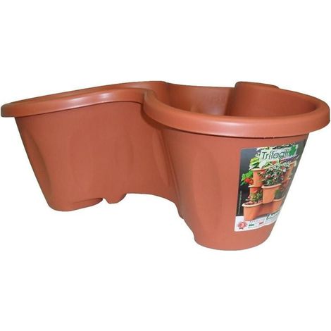 Pot de fleurs - forme trèfle TRIFOGLIO - D 53 cm - Terracotta - Livraison gratuite (1/2)