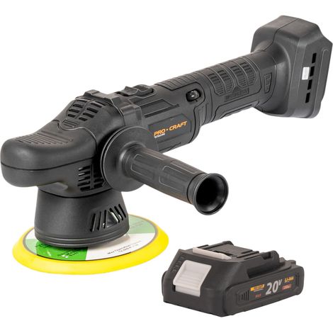 Procraft PM20bb Akku Poliermaschine 20 V 150 mm + 1x Akku 2,0 Ah - ohne Ladegerät