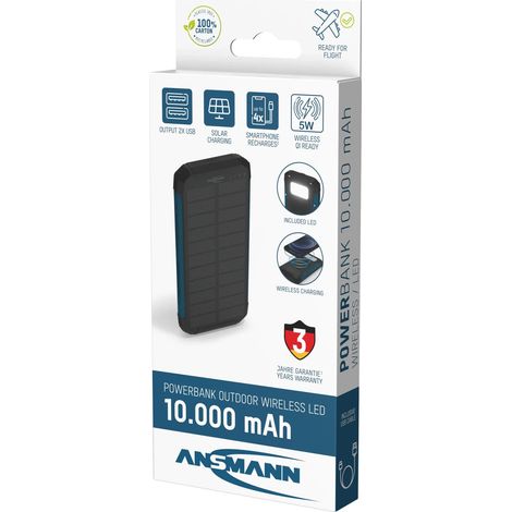 Ansmann PB212W Polímero de litio 10000 mAh Negro, Azul (1/5)