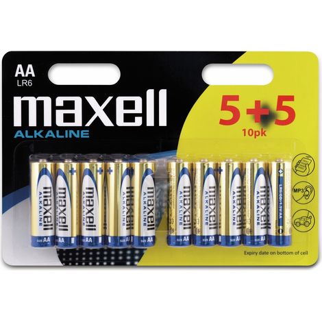 Maxell Batterie Alkalisch, AA, 1,5V, Blister, 10er Pack, Preis pro 1 Stk (790253) (1/2)