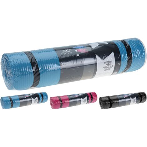 XQMAX esterilla yoga 60x180x1cm surtida , Esterilla yoga 60 x 180 x 1 cm surtidaColores surtidos, se envía según disponibilidadEspesor: 1 cmIncluye gomas para fácil tra