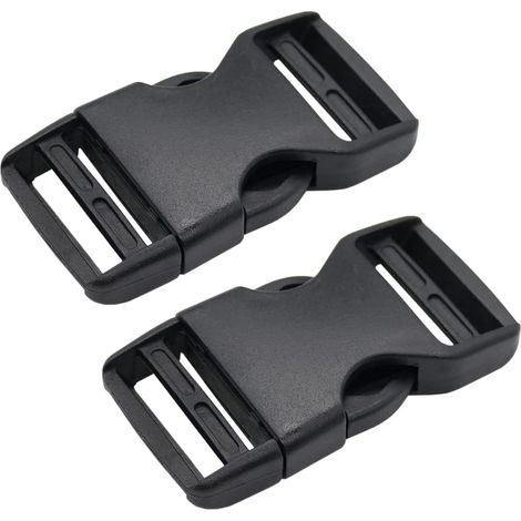 Buckle Latéral En Plastique - 25 mm - Pour Sangle De Valise Et Sac À Dos - Lot De 2 (1/5)