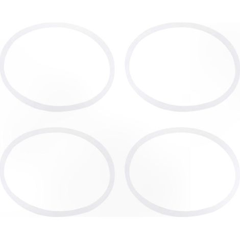 Gummidichtungsring für Mixer – 4er-Pack flache Ringe, universelle Ersatzdichtungen, Mixerzubehör, auslaufsicherer Ersatz, Standarddurchmesser, verschleißfest, für Küchenmaschinen (1/4)