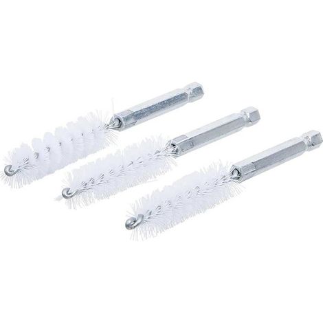 Brosse Plate Nylon 14 mm - Lot de 3, Manche 6,3 mm (1/4) - Résistante et Polyvalente pour Nettoyage Précis - D-Work (1/5)