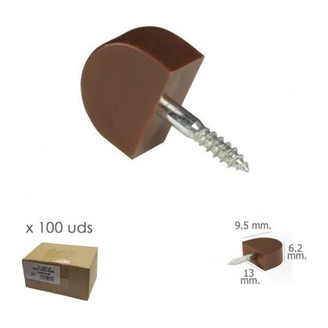 Kleine braune Schraub-Regalstütze (Box 100 Stück)