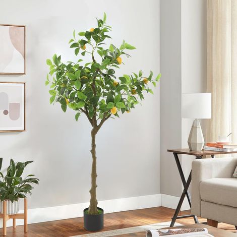 Simulation großer Zitronenbäume - 150 cm - Topfpflanzen künstliche Zitronenbäume - Moderne Dekoration - Wohnzimmer, Büro für Wohnzimmer, Schlafzimmer, Büro Dekoration