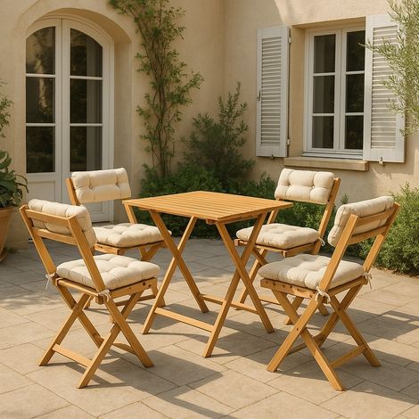 Set de Sala Exterior Fanano, Conjunto para Exterior 4 Personas, Marrón (1/5)