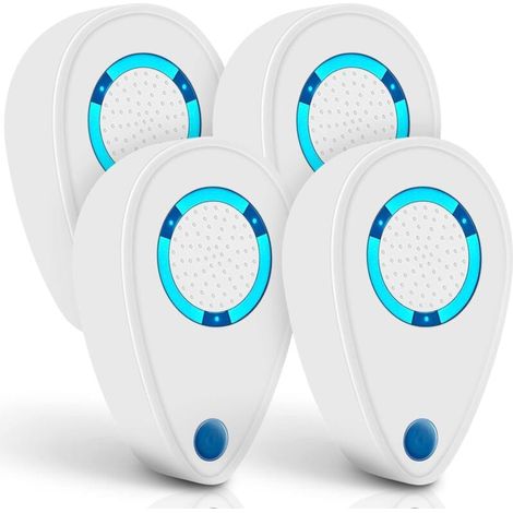 Ahlsen Ultraschall-Schädlingsbekämpfer für den Innenbereich, 4er-Pack Ultraschall-Schädlingsbekämpfer, vertreibt Mücken, Ameisen, Kakerlaken, Insekten, Mäuse, geruchlos (1/4)
