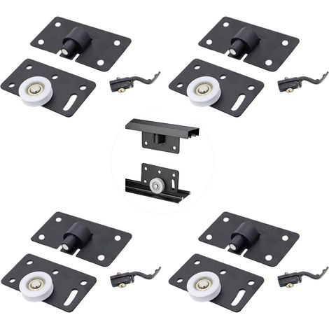 Set di 4 rulli in nylon per ante di armadi, ante scorrevoli con ruote (1/5)