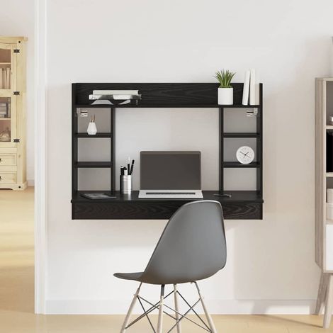 Wandtisch Schwarz Eichen-Optik 105 x 48 x 75 cm Holzwerkstoff