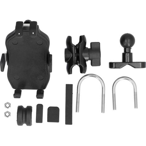 Support Téléphone Moto Universel 360° Rotatif Tête à Billes Amorti Antidérapant (1/5)
