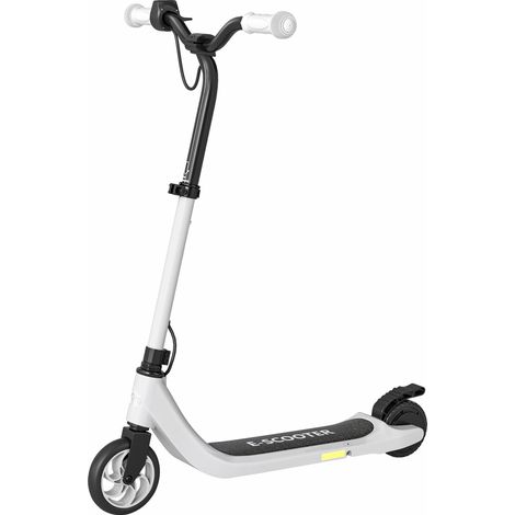 E-Scooter, Elektro-Tretroller, 6 km Reichweite, ab 6 Jahren, Stahlrahmen, schwarz+weiß, 76 x 53 x 95cm