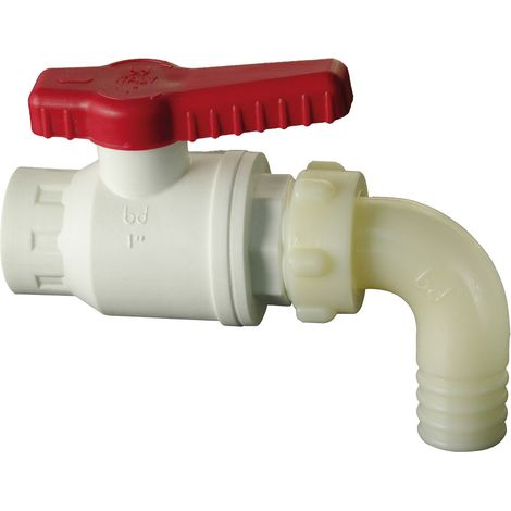 RUBINETTO A SFERA CON PORTAGOMMA CURVO 1 x 30  - BUCCHI