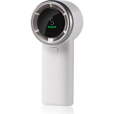 Leistungsstarker tragbarer Turbo-Lüfter: 13500 U/min, sofortige Kühlung, 2 Stunden schnelles Aufladen über USB, tragbarer Mini-Lüfter mit 5 Geschwindigkeiten, HD-Display, ideal für Reisen, Sport und S
