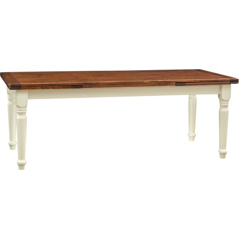 Tavolo allungabile sala da pranzo 220x100 cm Tavolo cucina allungabile in legno massello (1/5)