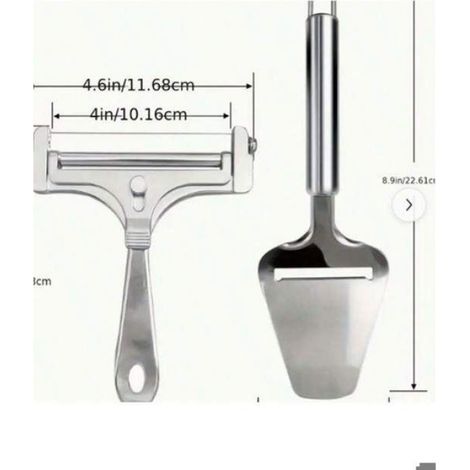 Coupe-Fromage - Inox - Épaisseur Réglable - Pour Fromages Mous Mi-Durs Durs Et Beurre - 2 Pièces