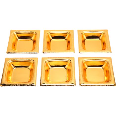6 Bols à Sauce Empilables en Acier Inoxydable Doré Rétro pour Salade, Dessert, Gâteau et Bonbons (1/5)