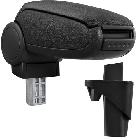 Apoyabrazos central para Opel Agila A / Suzuki Wagon R+ - con compartimento portaobjetos - acolchado - tela - negro 030000549 (1/5)