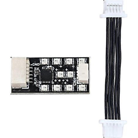 Bande LED programmable pour nacelle PTZ sans balais 2S, avec câble adaptateur USB et indicateur d'état. Compatible FPV. (1/5)