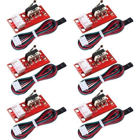 6 Pièces Interrupteur de Fin de Course Mécanique End Stop pour l'imprimante 3D RepRap Prusa Mendel CNC Arduino Mega 2560 RAMPS 1.4 (1/5)