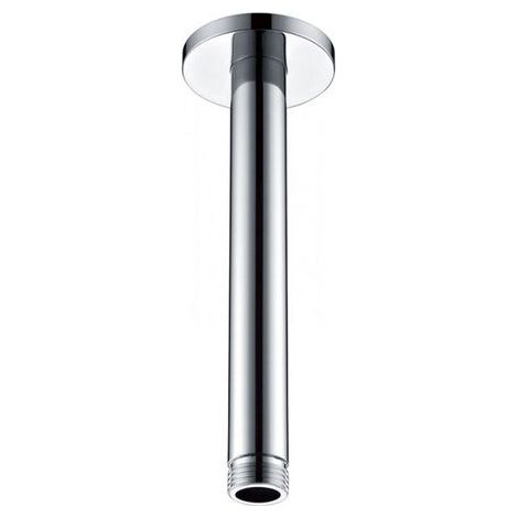 Kibath Brazo de Ducha Soporte de techo redondo de 20 cm acabado CROMO brillo fabricado en latón (1/5)