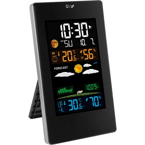 Eosnow Digital Weather Station - Indoor/Outdoor Thermometer/Hygrometer - Moon Phases, Adjustable Backlight, Sleep Mode (1/5)