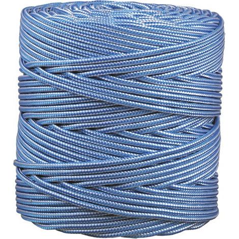 Cofan 08101014 Bobina de cordón trenzado con polipropileno, Blanco y azul, 5 mm x 200 m